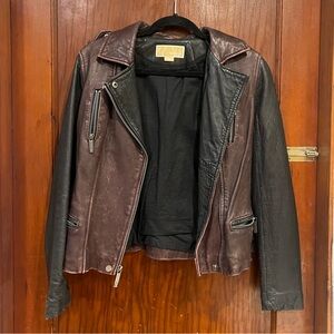 Michael Kors two tone leather jacket